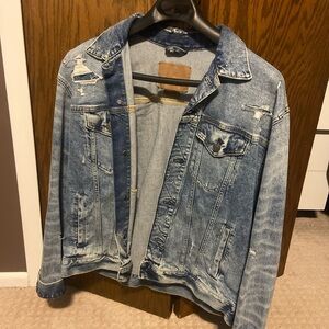 American Eagle Outfitters Distressed Denim Jacket